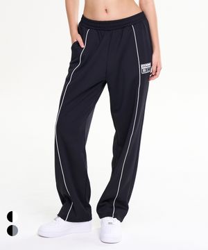 자이언트핏 라인 트랙 팬츠 와이드 짐웨어 트레이닝 운동복 밴딩 바지 W (2컬러)