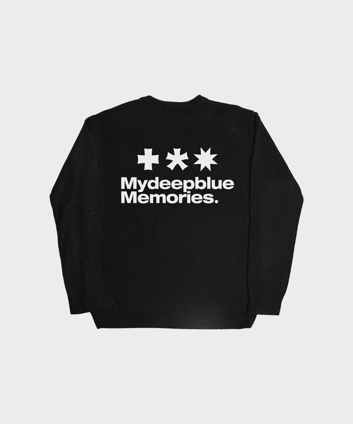 마이딥블루메모리즈(MY DEEP BLUE MEMORIES) (NT) MM SYMBOL LOGO KNIT (BLACK)
