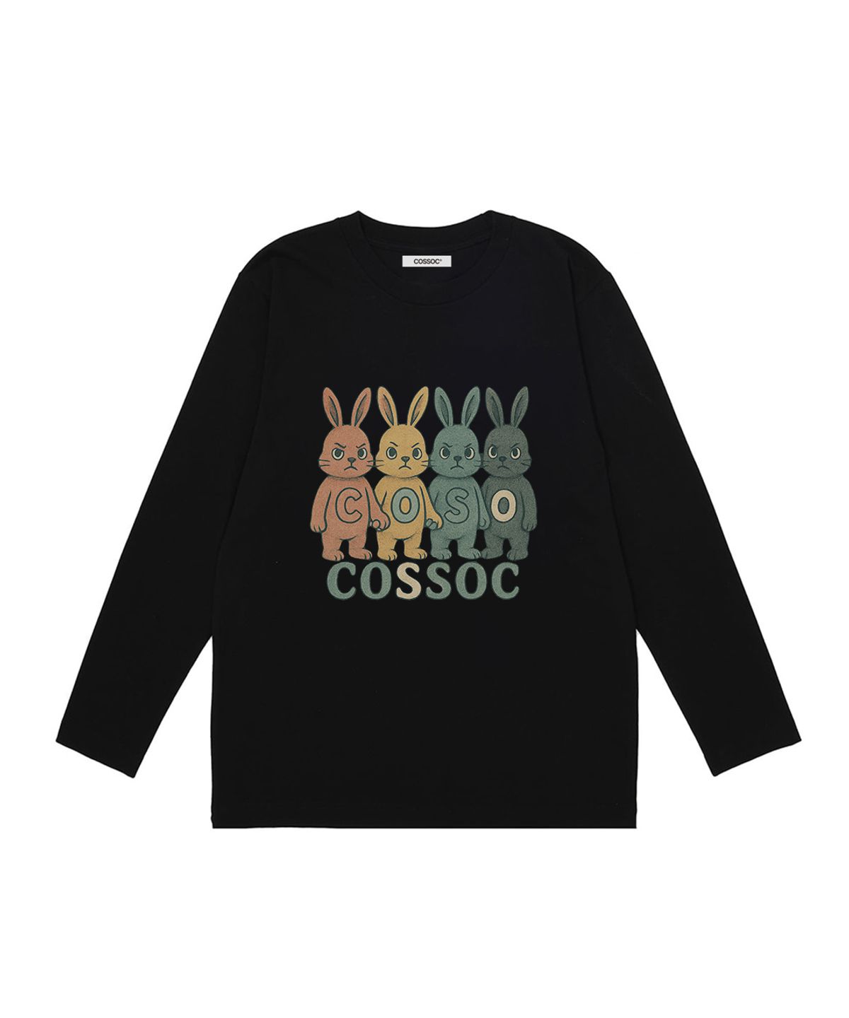 코소(COSO) 래빗 롱 슬리브 긴팔티 (BLACK)