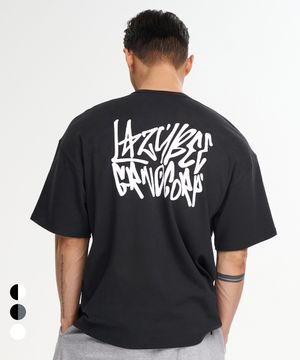 시그니처 그래피티 오버핏 반팔 기능성 짐웨어 헬스 러닝 운동복 반팔 M (3컬러)