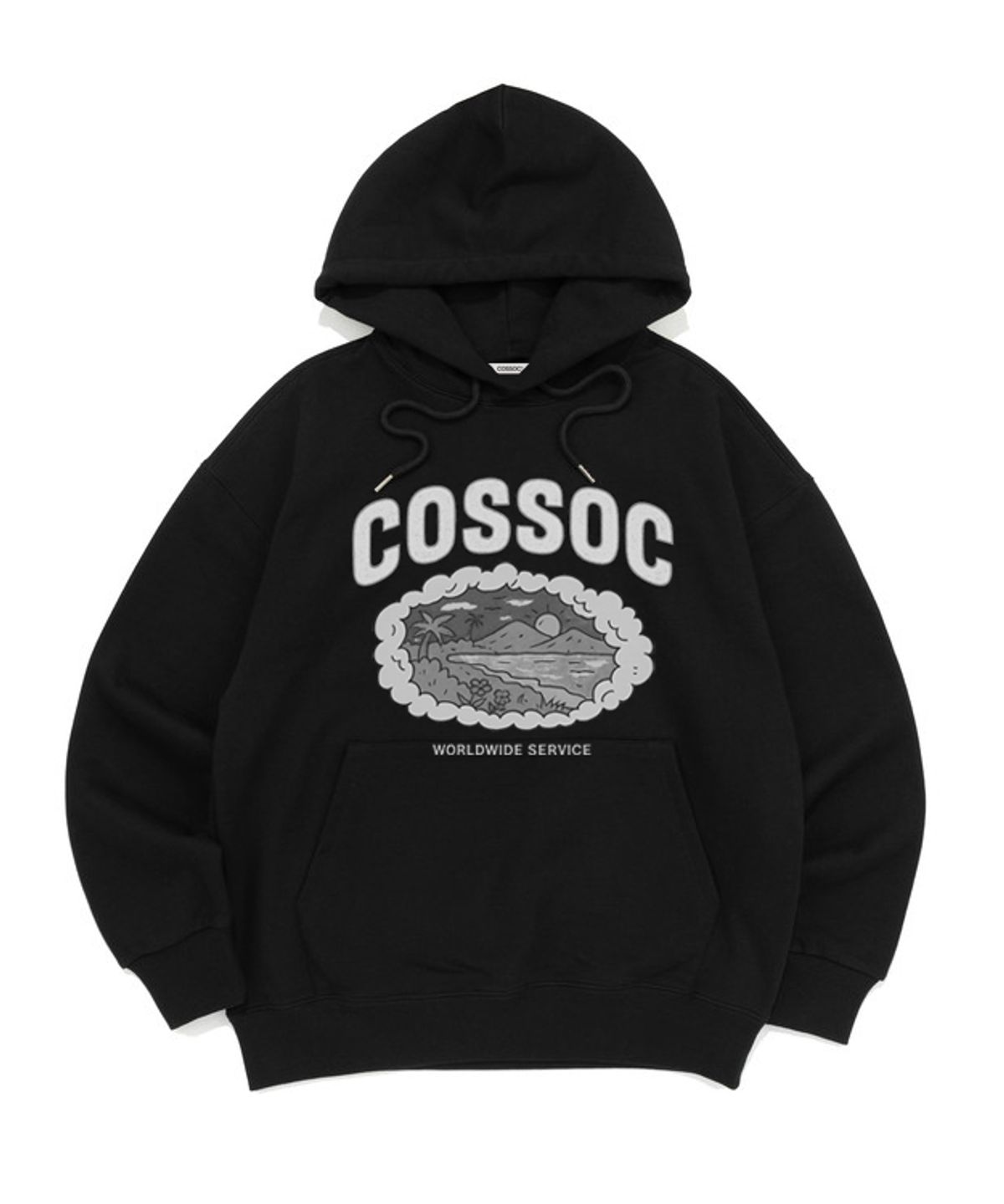 코소(COSO) 스테이 후드 티셔츠 (BLACK)