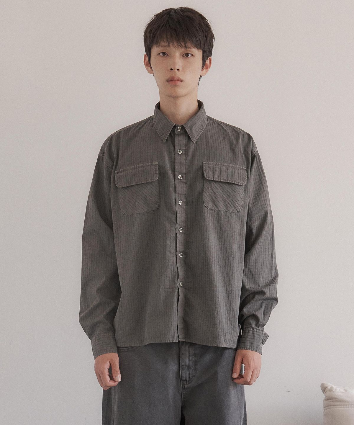 런디(LUNDY) 랜치 피그먼트 크롭 체크 셔츠 (3COLOR)