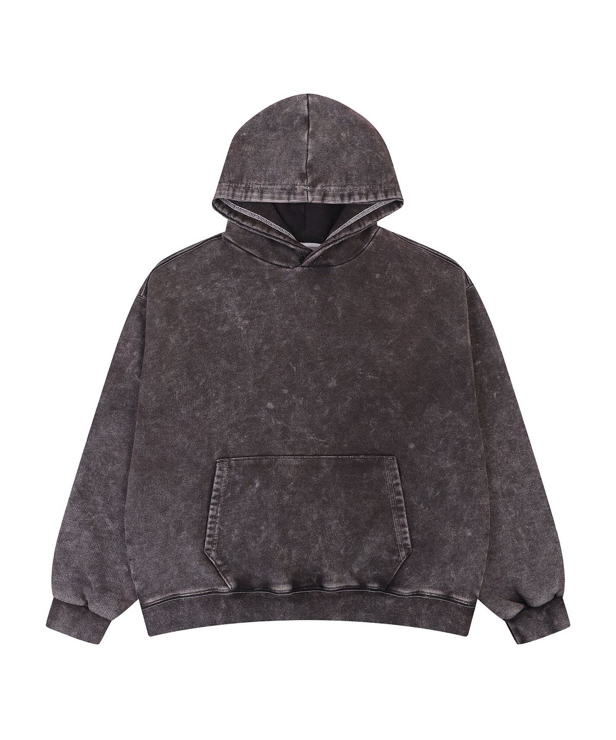 에이던엠(ADERNM) PIGMENT DYED MINERAL HOODIE (BLACK)