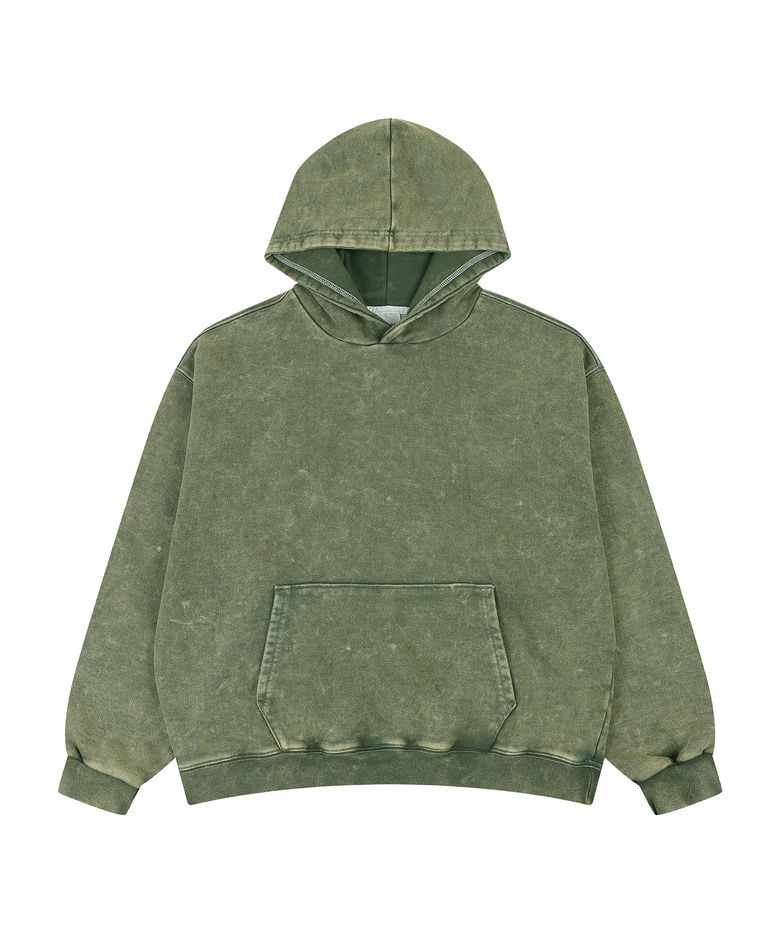 PIGMENT DYED MINERAL HOODIE (KHAKI)