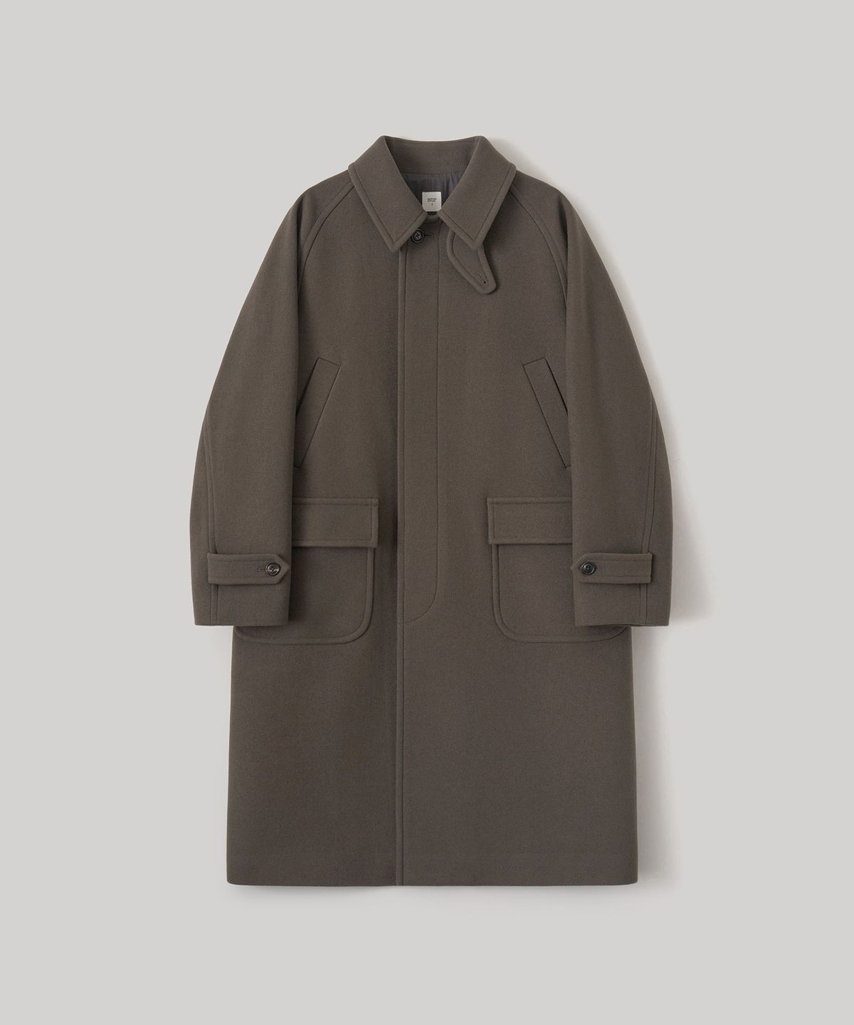 어나더 오피스(ANOTHER OFFICE) Voyager Balmacaan Coat (Mocha)