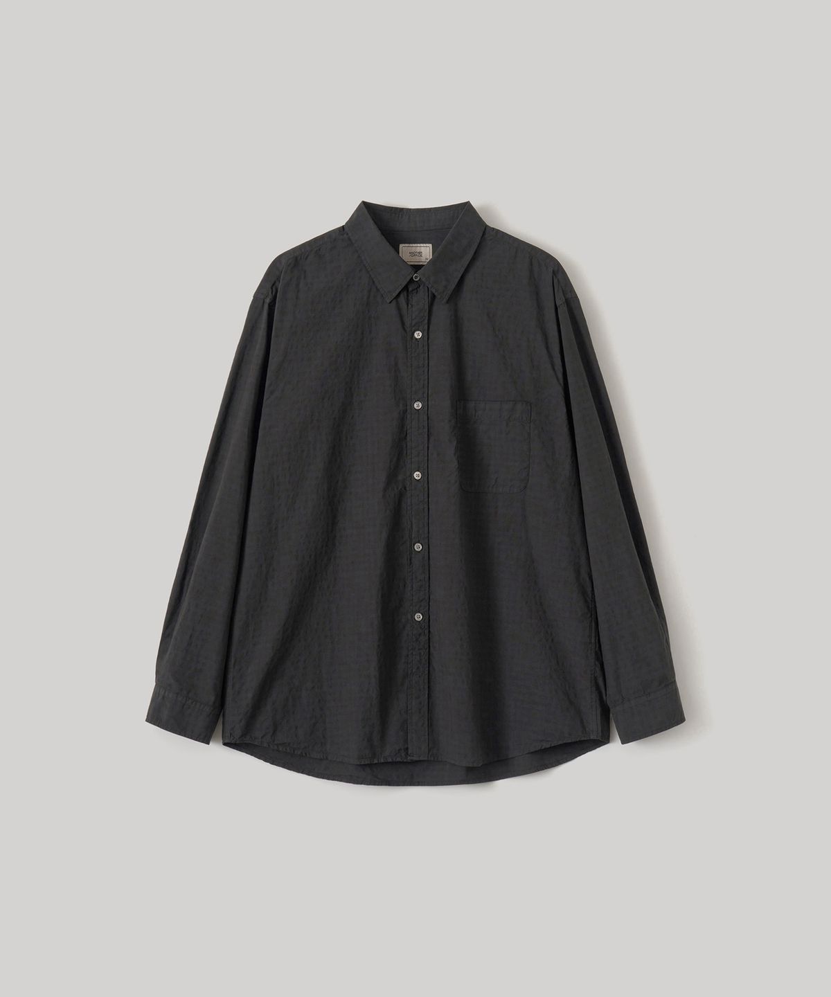 어나더 오피스(ANOTHER OFFICE) Bold Garment Gingham Check Shirt (Sumi)
