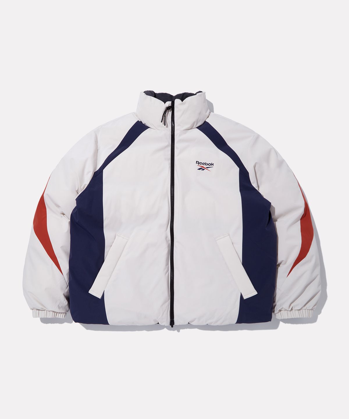 리복(REEBOK) 벡터 리버시블 볼패딩 - 페일베이지:차콜