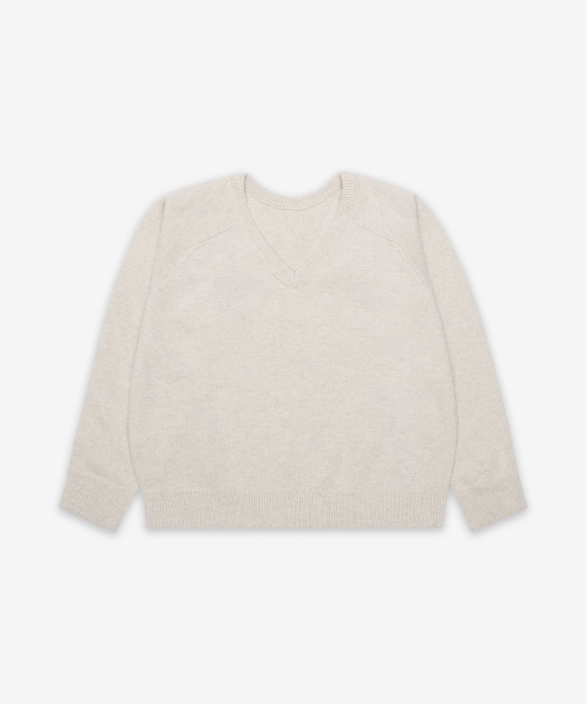 메종 마르지엘라(MAISON MARGIELA) 롱슬리브 브이넥 니트 - 라이트 그레이 / S29HN0015M13179800M