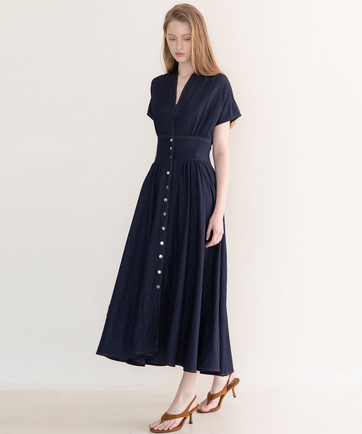 제이마크뉴욕(JMARKNEWYORK) Button maxi dress - Indigo