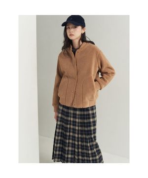 뽀글이 스태디움 점퍼  옐로이시 브라운 (BF5X39C01B)