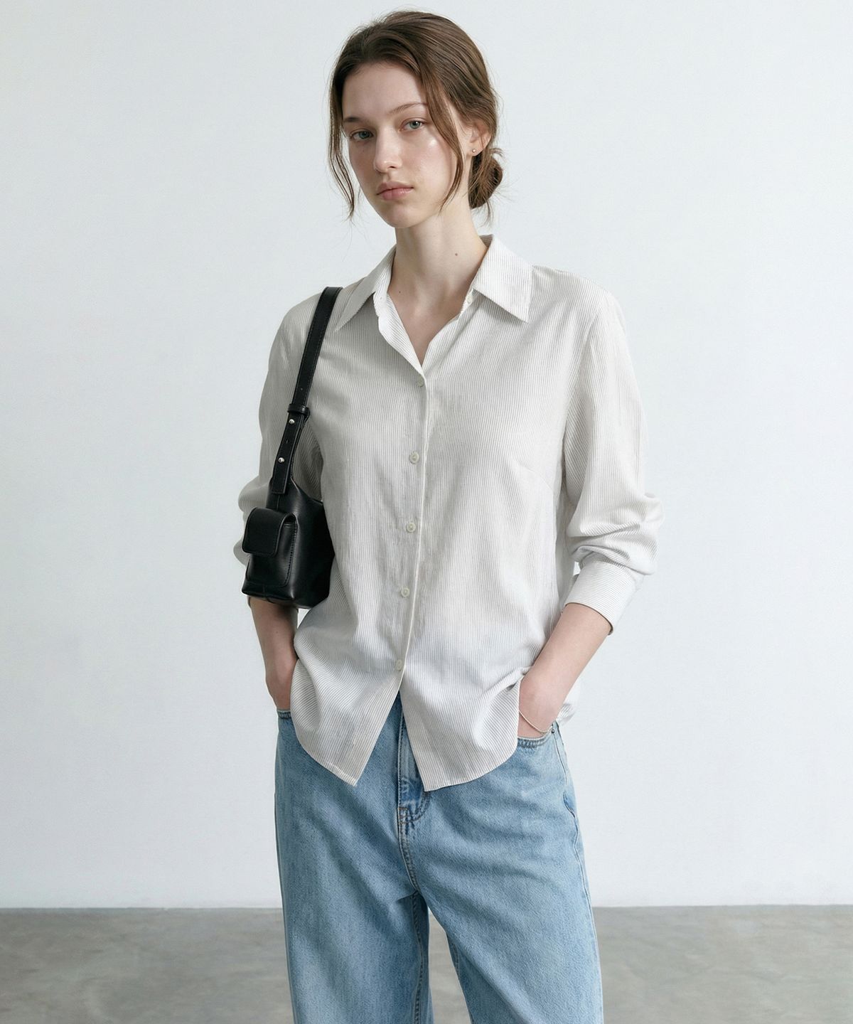 룩캐스트(LOOKAST) 미아 베이직 블라우스 / MIA BASIC BLOUSE_3colors