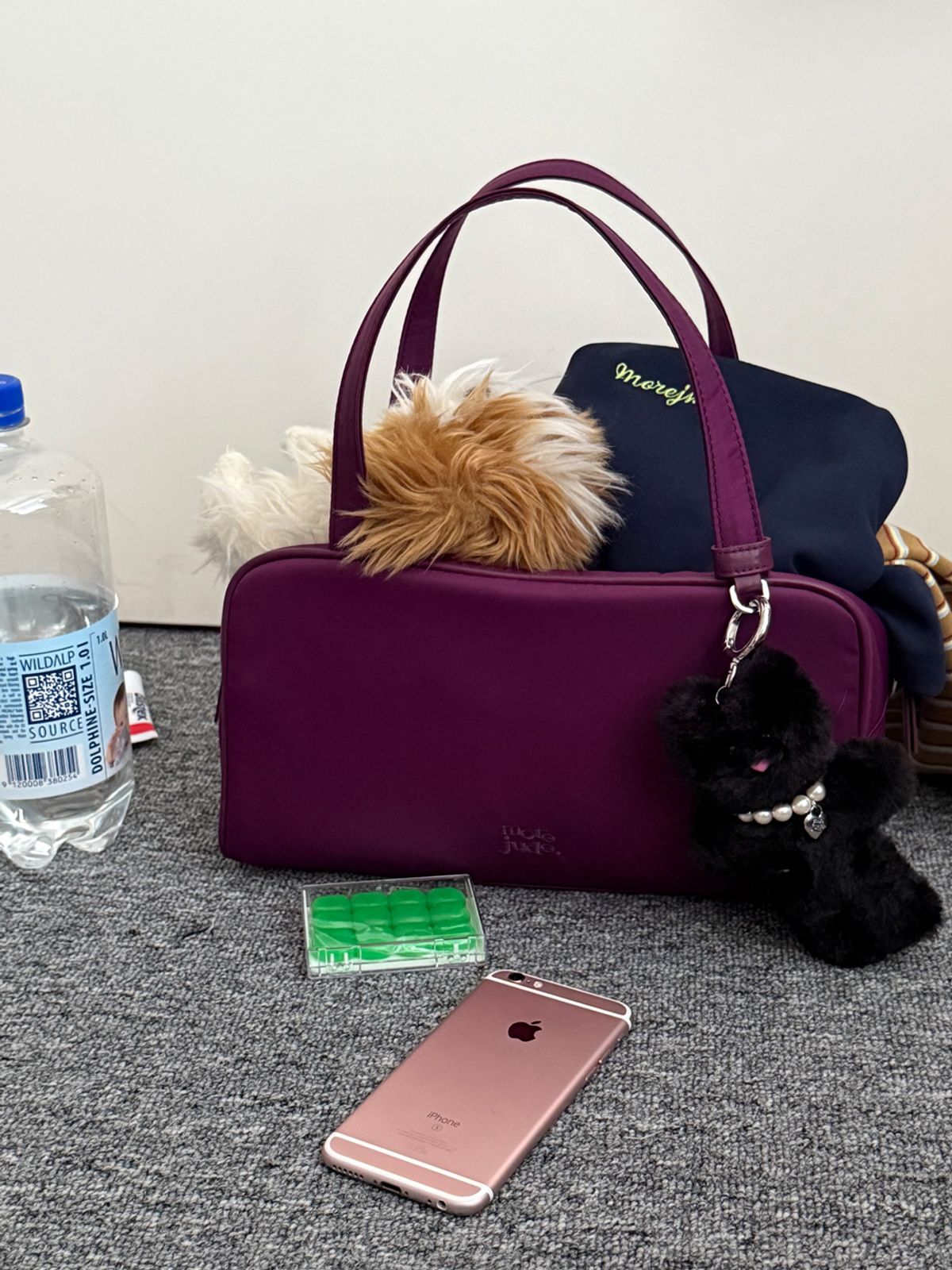 모어쥬드(MOREJUDE) Carry on tote bag plum