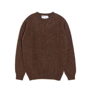 Shaggy Dog Crew Neck Sweater - Coffee
