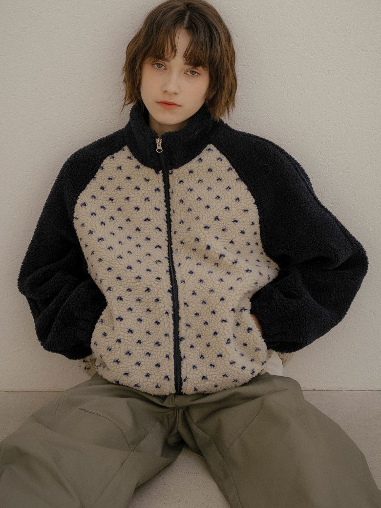 Heart dot fleece jumper [FRFA03JP01]_Beige