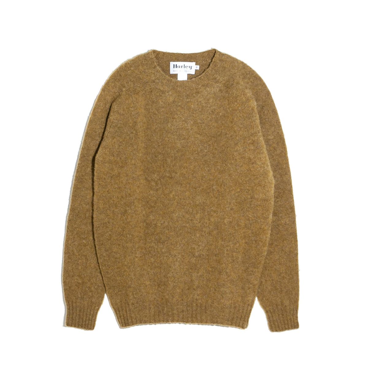 할리 오브 스코틀랜드(HARLEY OF SCOTLAND) Shaggy Dog Crew Neck Sweater - Asparagus