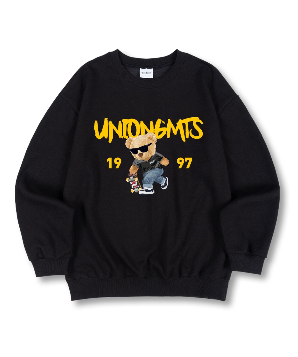 유니온가먼츠(UNION GARMENTS) 1997스케이트베어 특양면 오버핏 맨투맨 티셔츠 4 COLOR