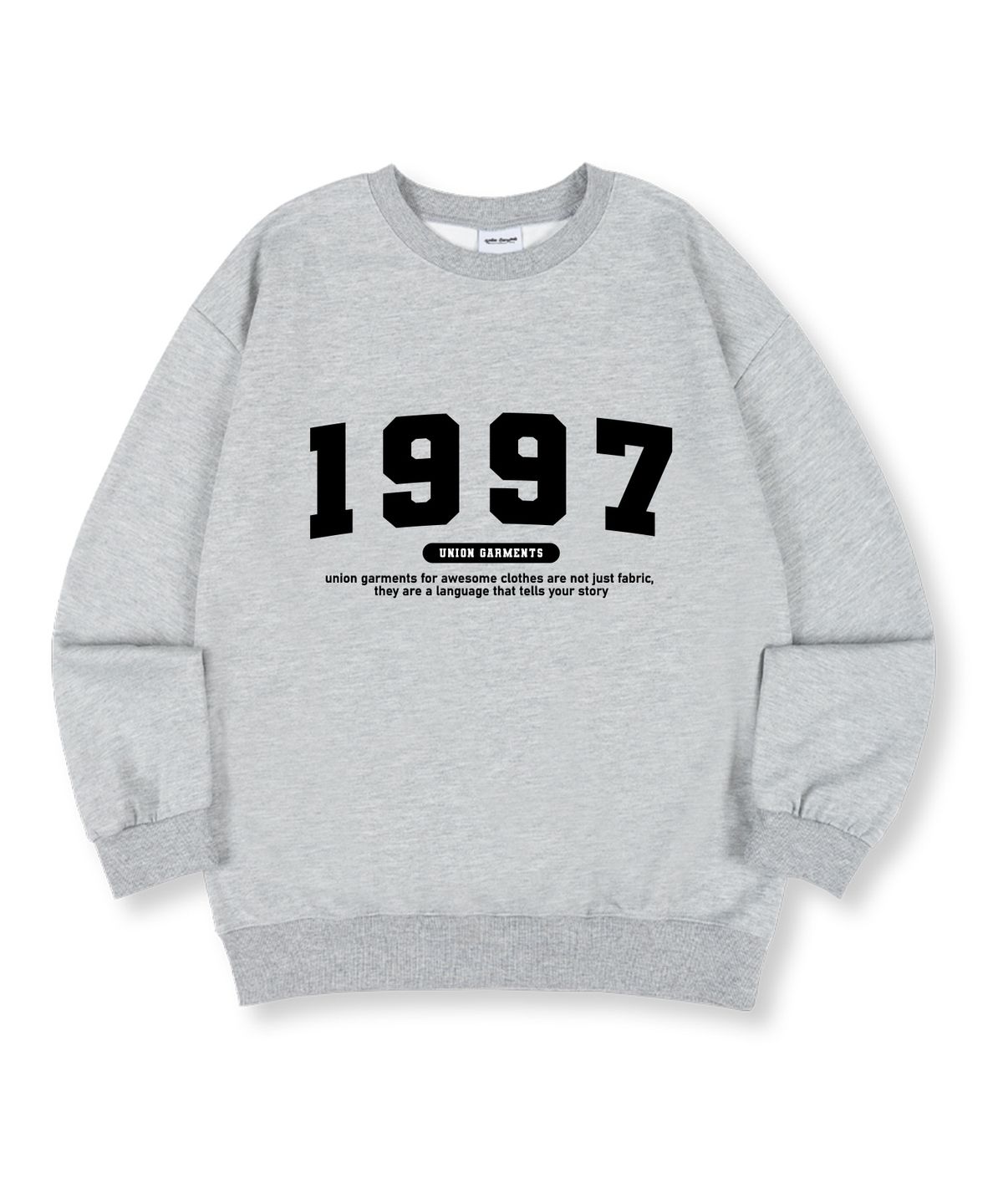 유니온가먼츠(UNION GARMENTS) 1997넘버 특양면 오버핏 맨투맨 티셔츠 4 COLOR