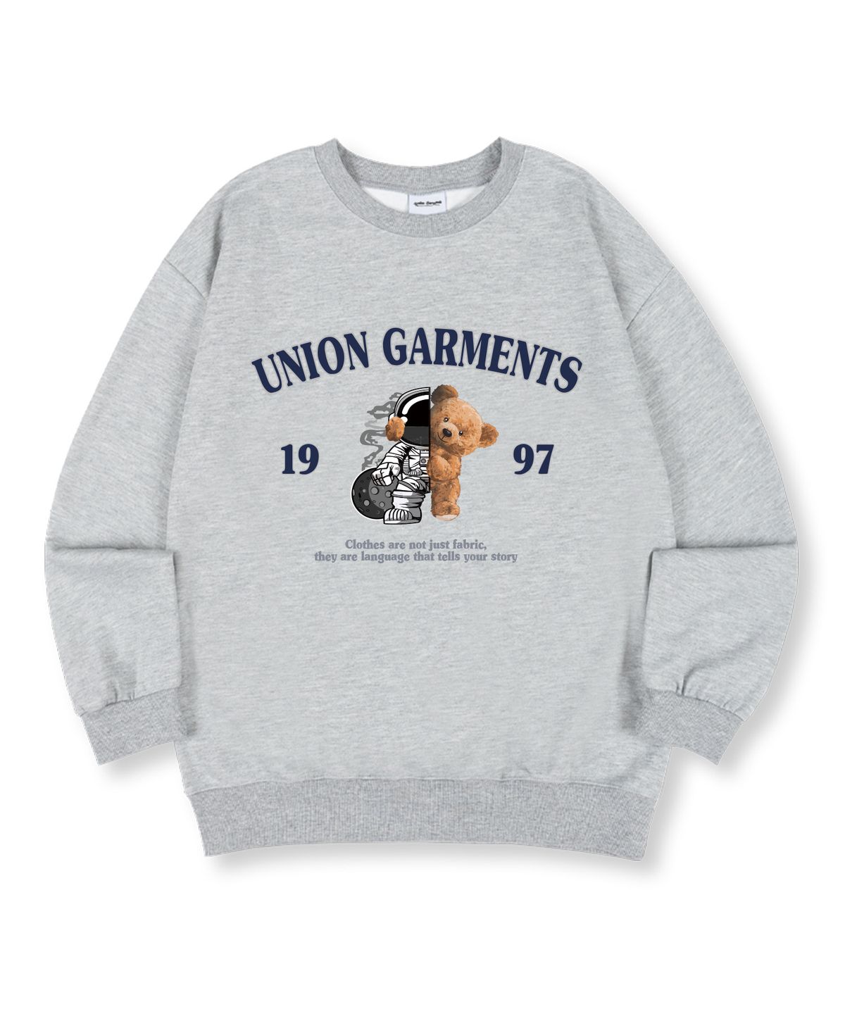 유니온가먼츠(UNION GARMENTS) 스페이스 수트베어 특양면 오버핏 맨투맨 티셔츠 4 COLOR