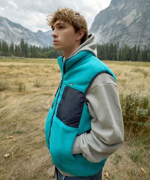 노스사이드 덤블 플리스 베스트 스카이 FVT208