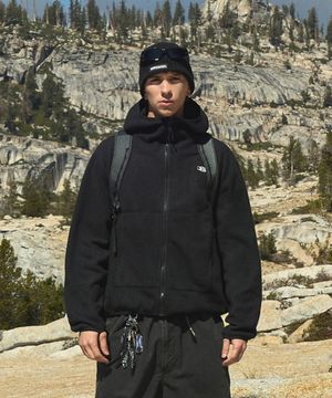 옴스테드 후드 플리스 자켓 블랙 FJK129