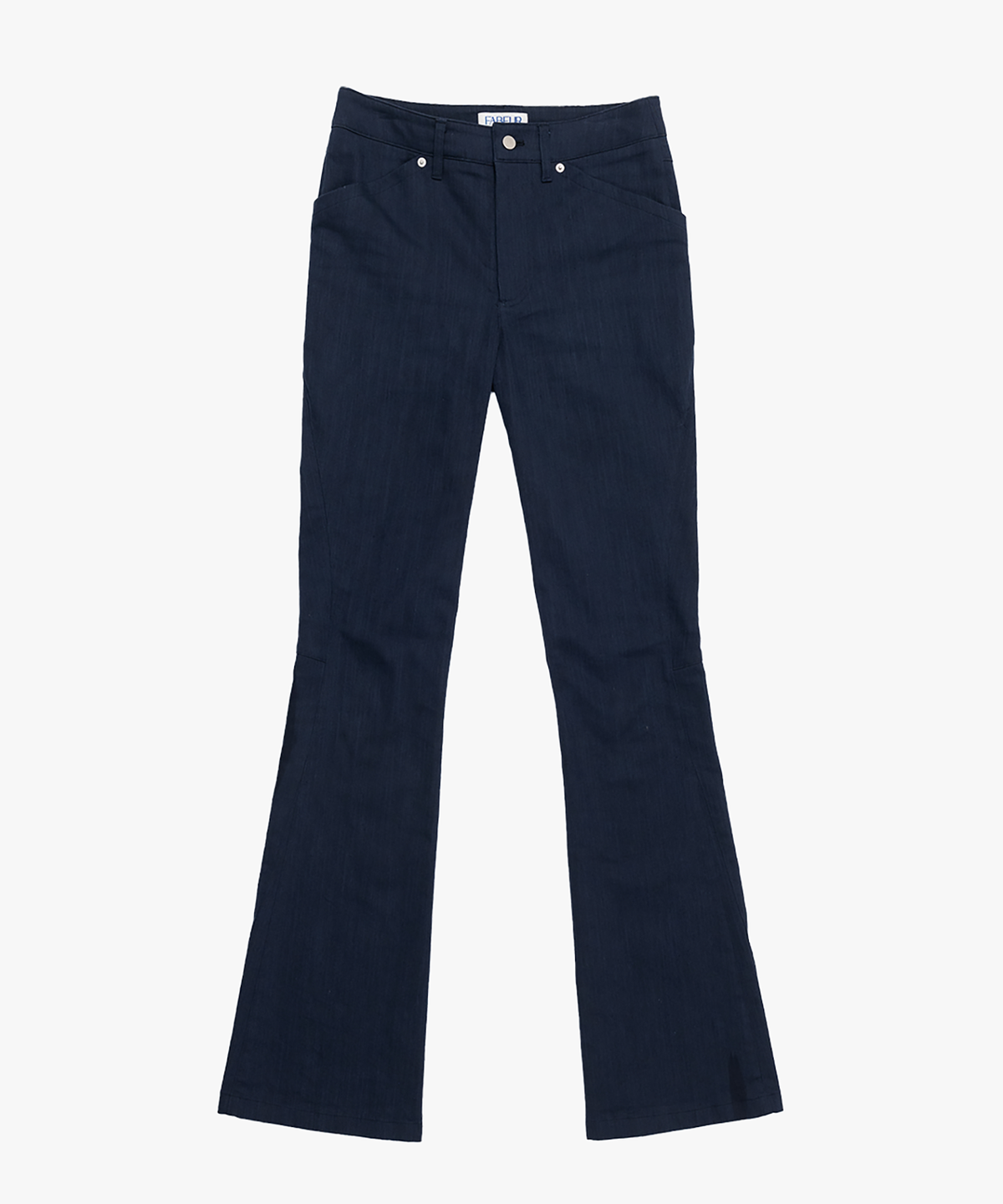 파버(FABEUR) CURVED LINE BOOTCUT PANTS (NAVY)
