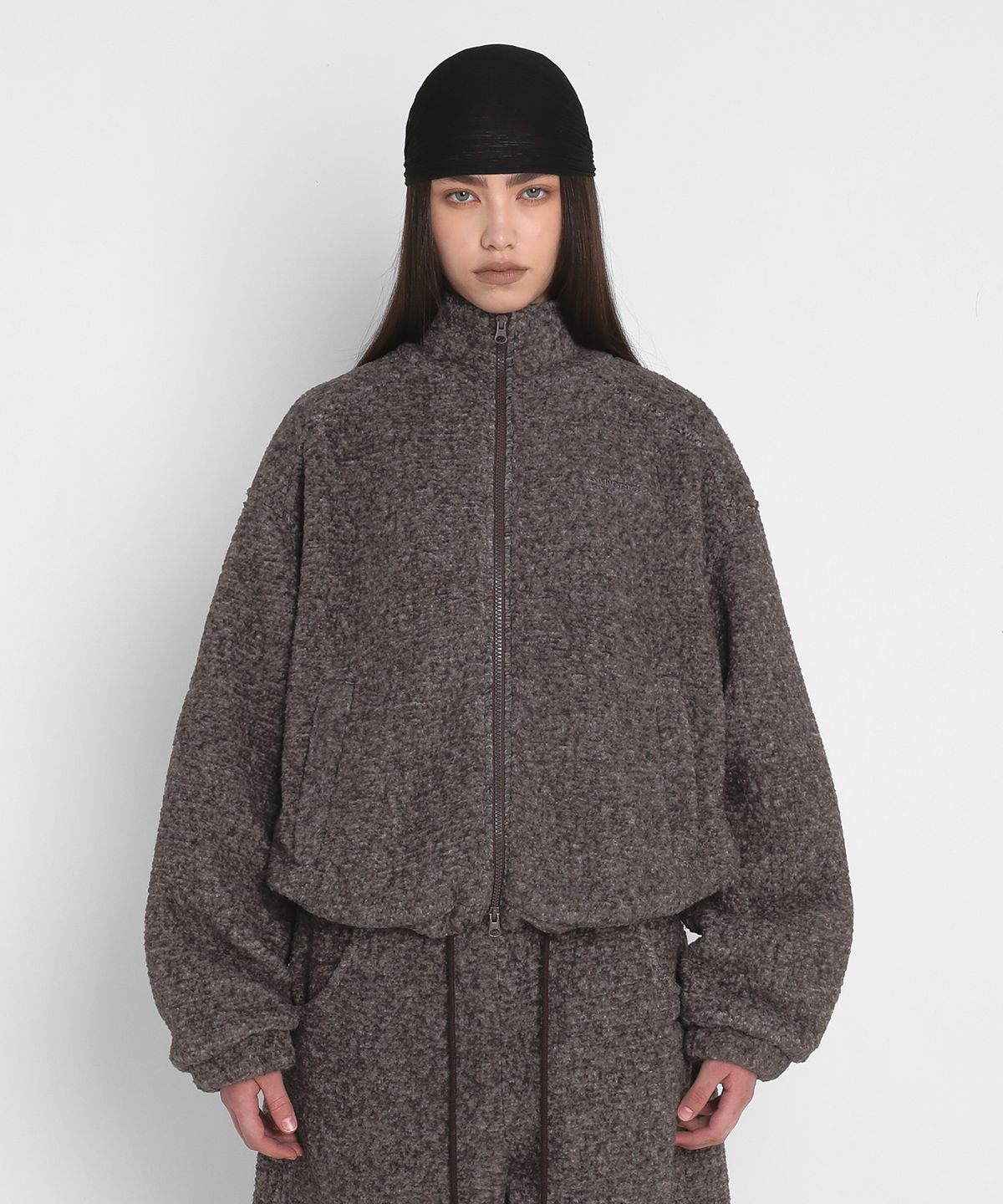 샌드릭(SANDRIC) FLEECE BRUSHED ZIP UP_RED BROWN