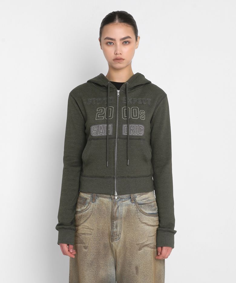 [설쁘 PICK] BRUSHED PATCH HOODED ZIP UP_KHAKI