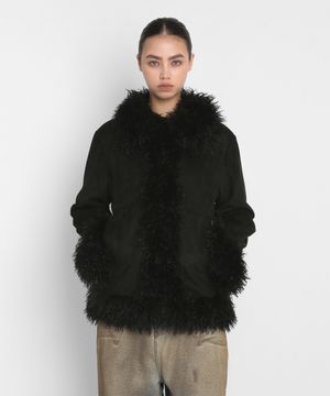 TRIMMING FUR JACKET_BLACK