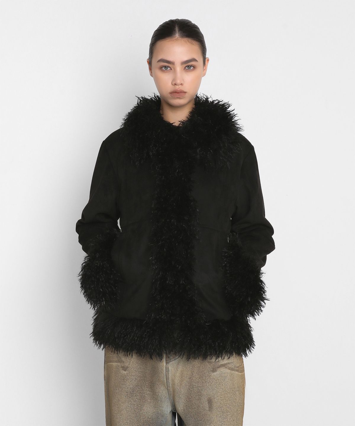 샌드릭(SANDRIC) TRIMMING FUR JACKET_BLACK