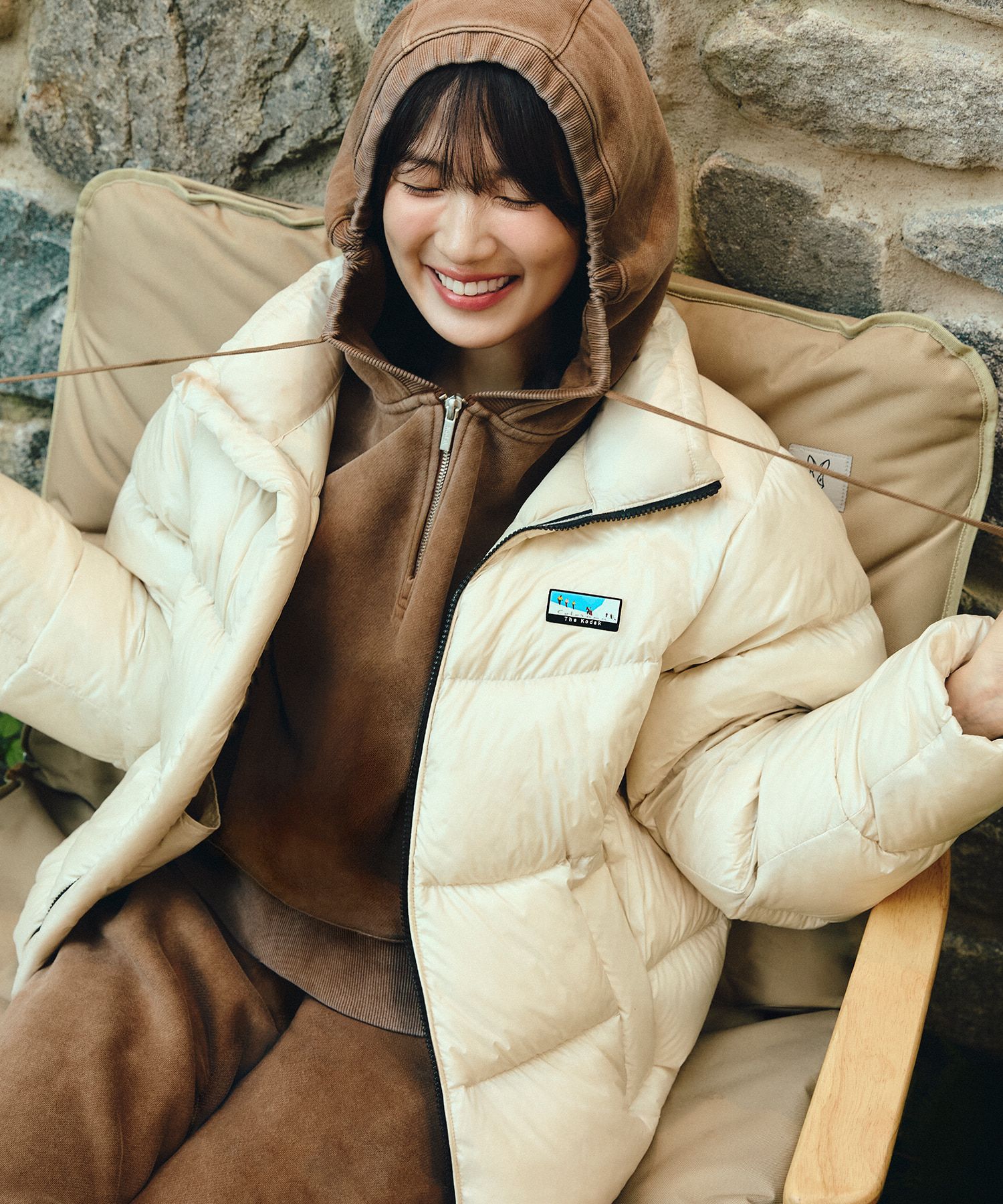 MUSINSA公式 | KODAK カラーラマ グースダウンジャケット アイボリー