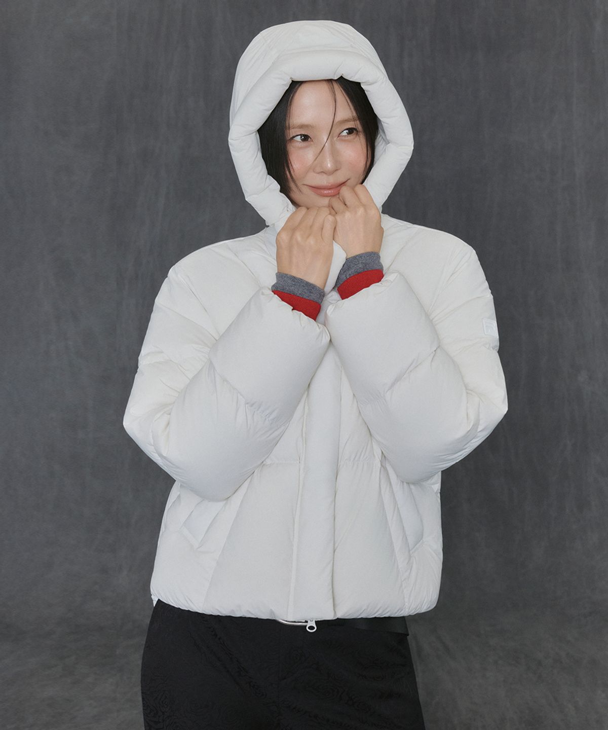 휠라(FILA) 여성 플로우 후드 다운 화이트(FS254DJ01F002191)