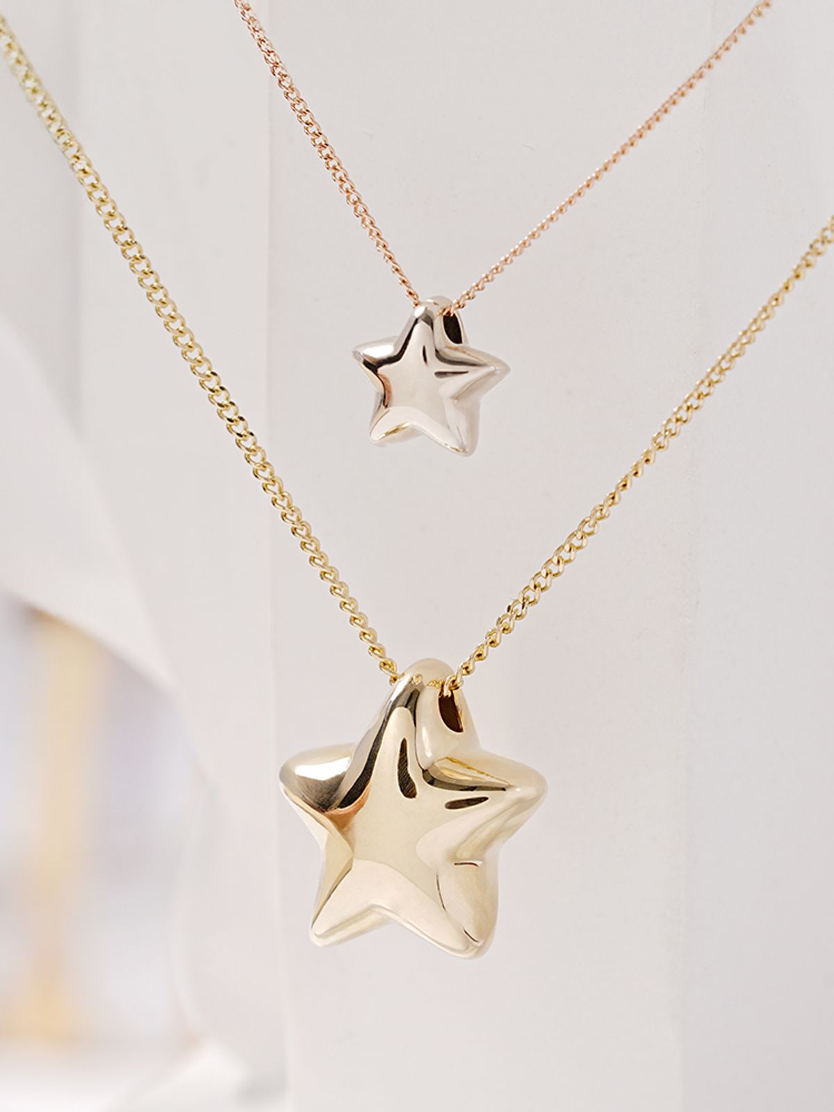 미니멀피어싱(MINIMALPIERCING) 14K 골든 스타 레이어 목걸이 펜던트