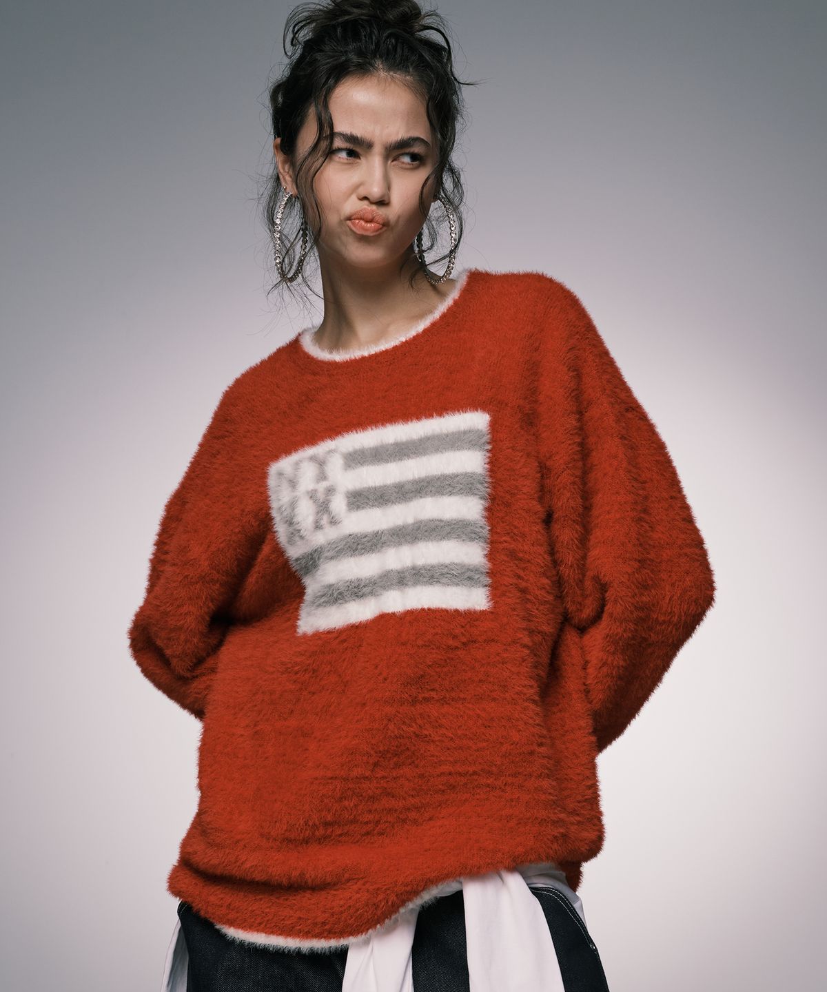 엔와이엑스엑스(NYXX) NYX FLAG KNIT RED