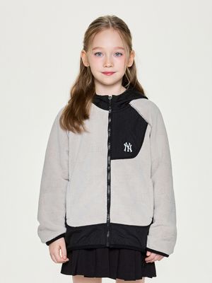 아웃도어 모노그램 플리스 후드 집업 NY (Mg.Beige)