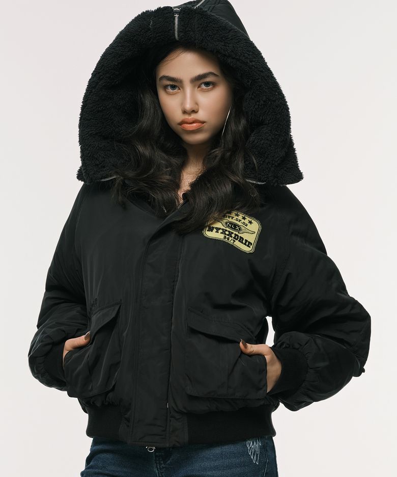 SLIDE BOMBER JACKET BLACK