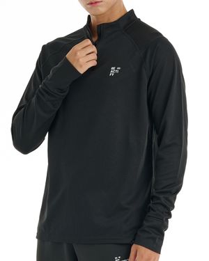 Men’s Half Zip-Up Long Sleeve Black