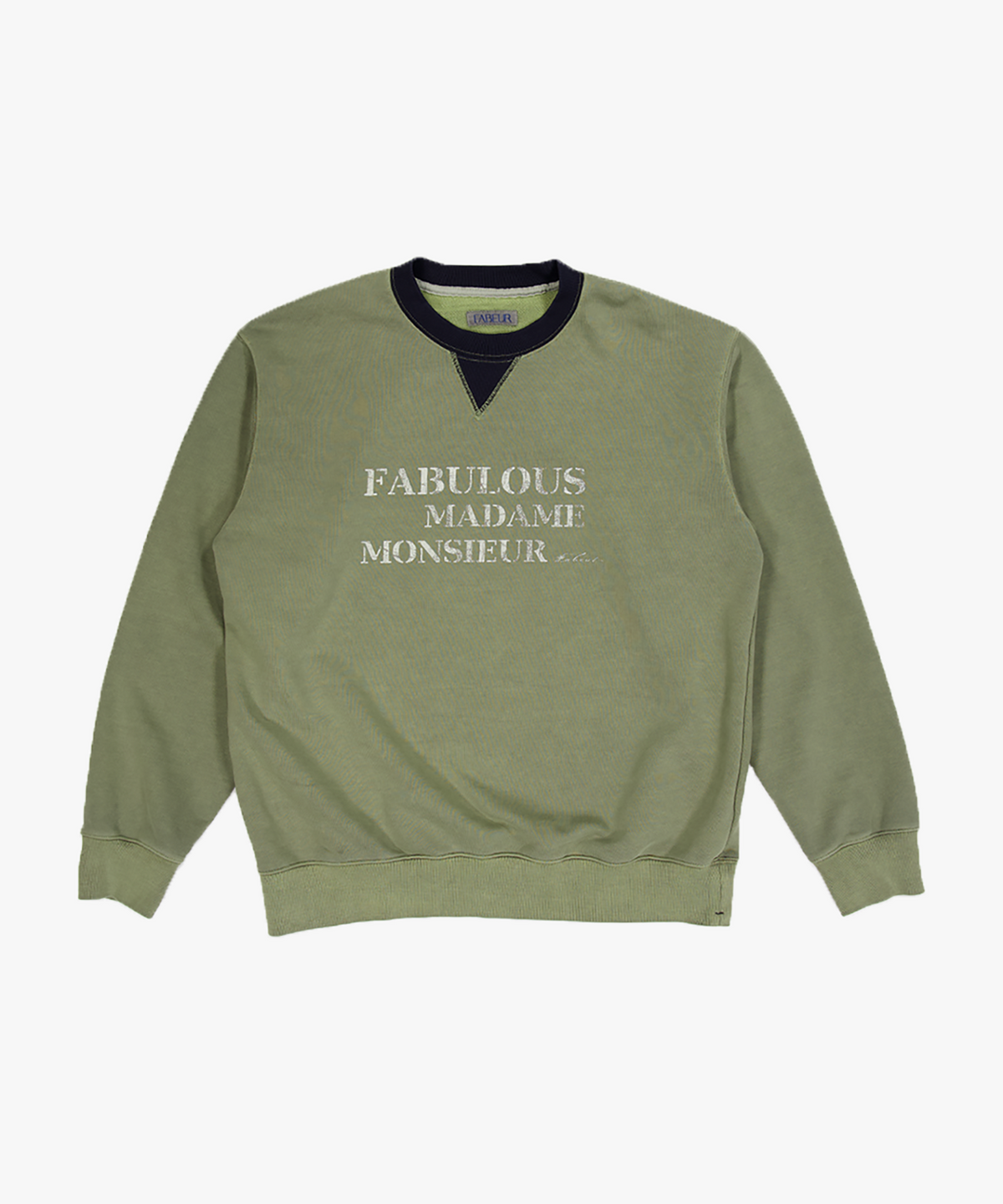 파버(FABEUR) FABEUR COLORBLOCK SWEATSHIRTS (SAGE LIME)
