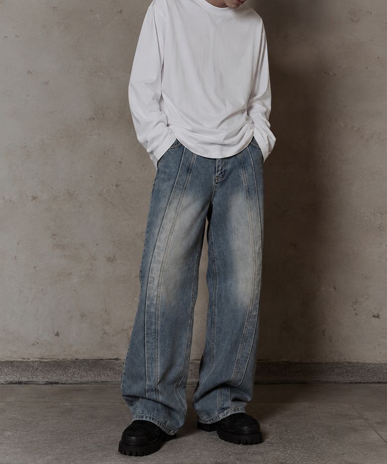 CURVED WING STRAIGHT PANTS 05