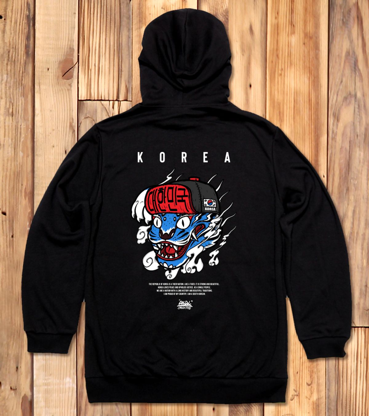 돌돌(DOLDOL) DMK_HOODY_179 그래피티 아티스트 데빌몽키 호랑이 대한민국 후드티 후디