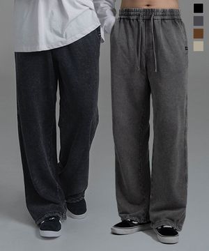 P2507 피그먼트 와이드 스웻 팬츠 [4color]