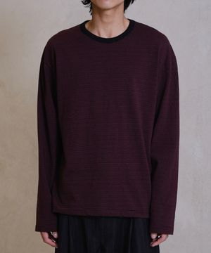 [스토커즈 콜라보] UNIFORM STRIPE LONG SLEEVE (BURGUNDY/BLACK)
