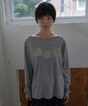 [tube top set] One shoulder tee_pear