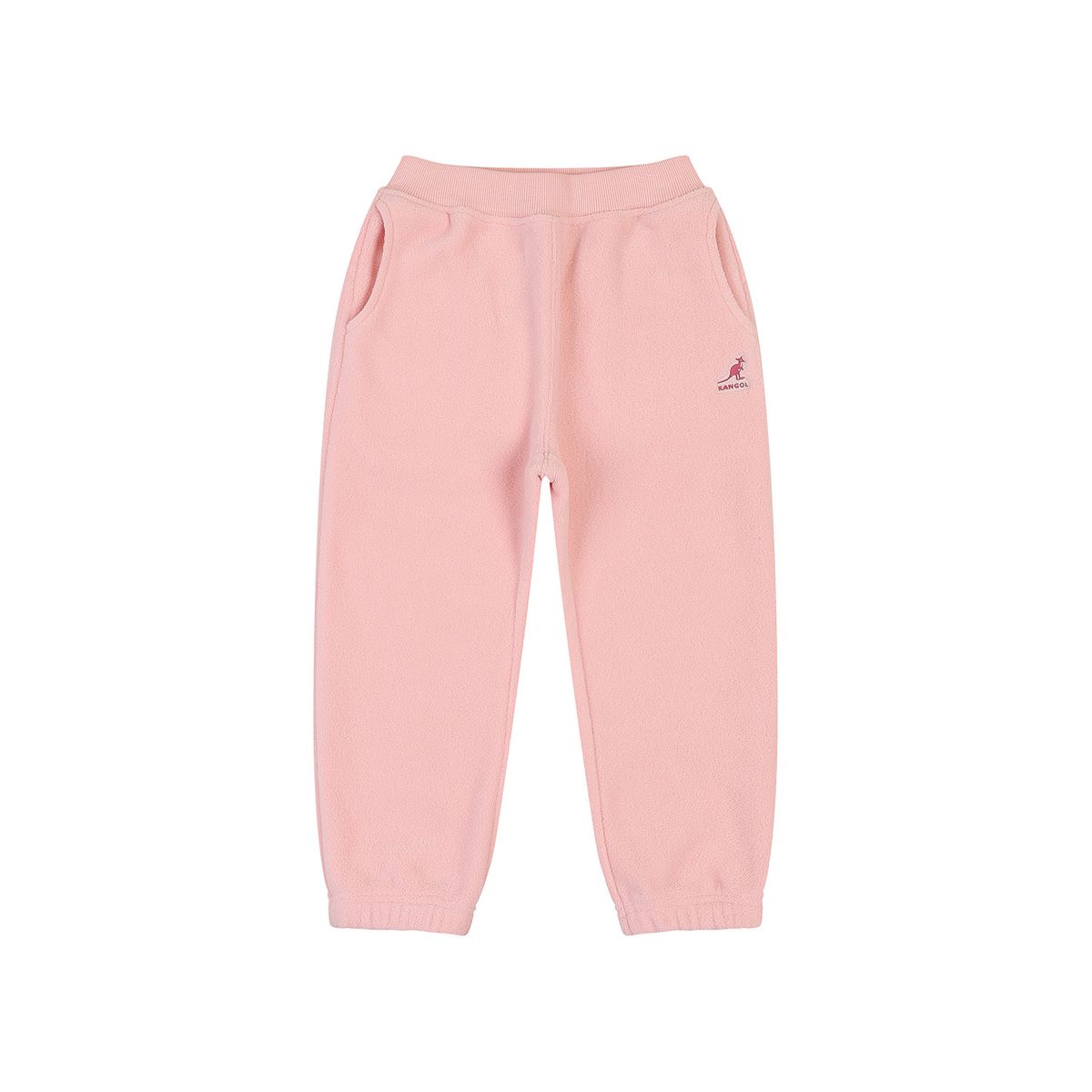 캉골키즈(KANGOL KIDS) 로고 포인트 플리스 조거 팬츠 RD 0103 핑크