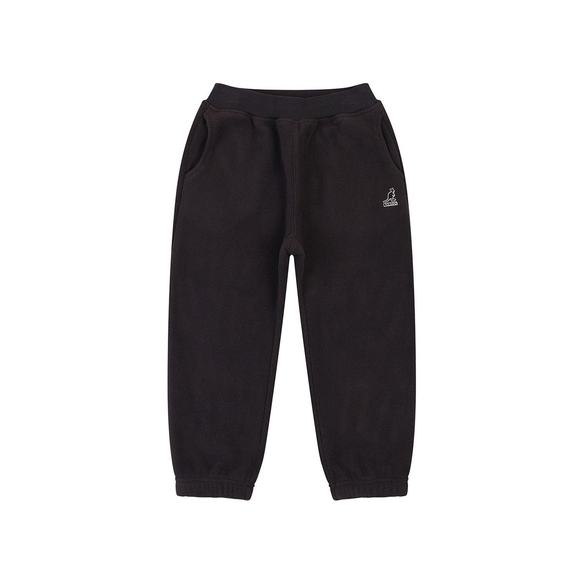 캉골키즈(KANGOL KIDS) 로고 포인트 플리스 조거 팬츠 RD 0103 차콜