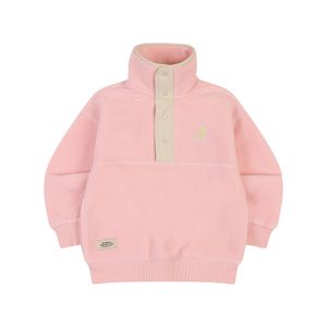 버튼 하프넥 플리스 스웻셔츠 RD 0107 핑크