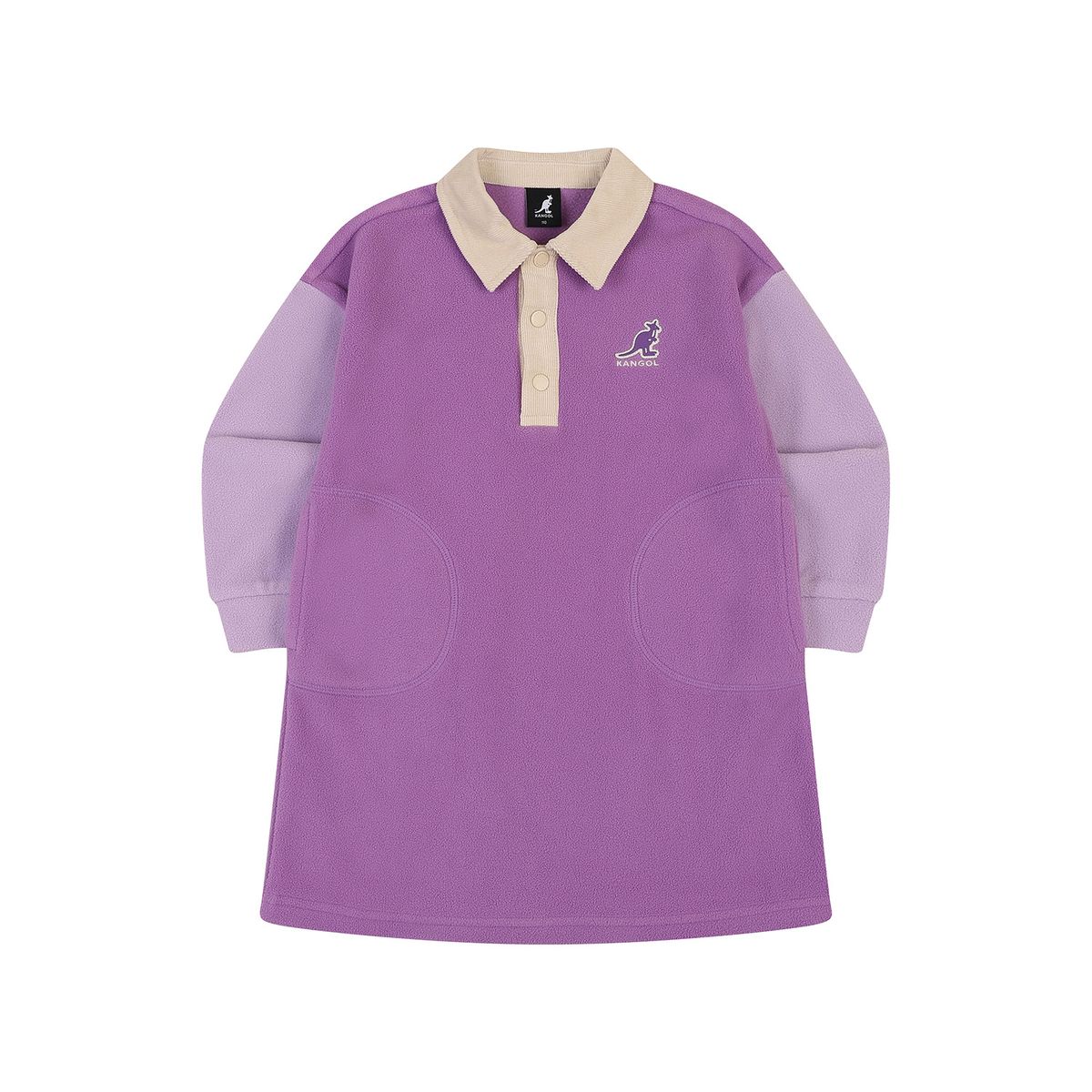 캉골키즈(KANGOL KIDS) 플리스 카라 원피스 RD 2201 라벤더