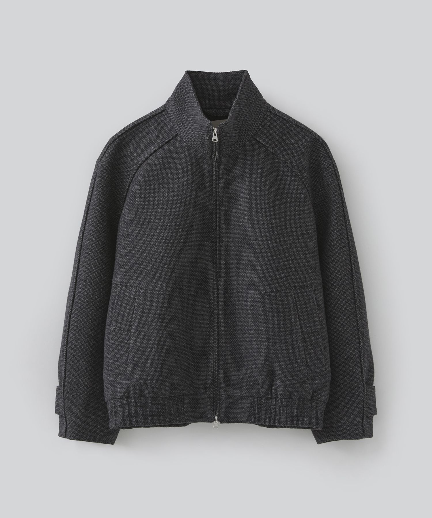 【FABREGAT】Tweed Wool High-Neck Blouson MUSINSA | FABREGAT Tweed Wool High Neck Blouson Jacket (Charcoal)