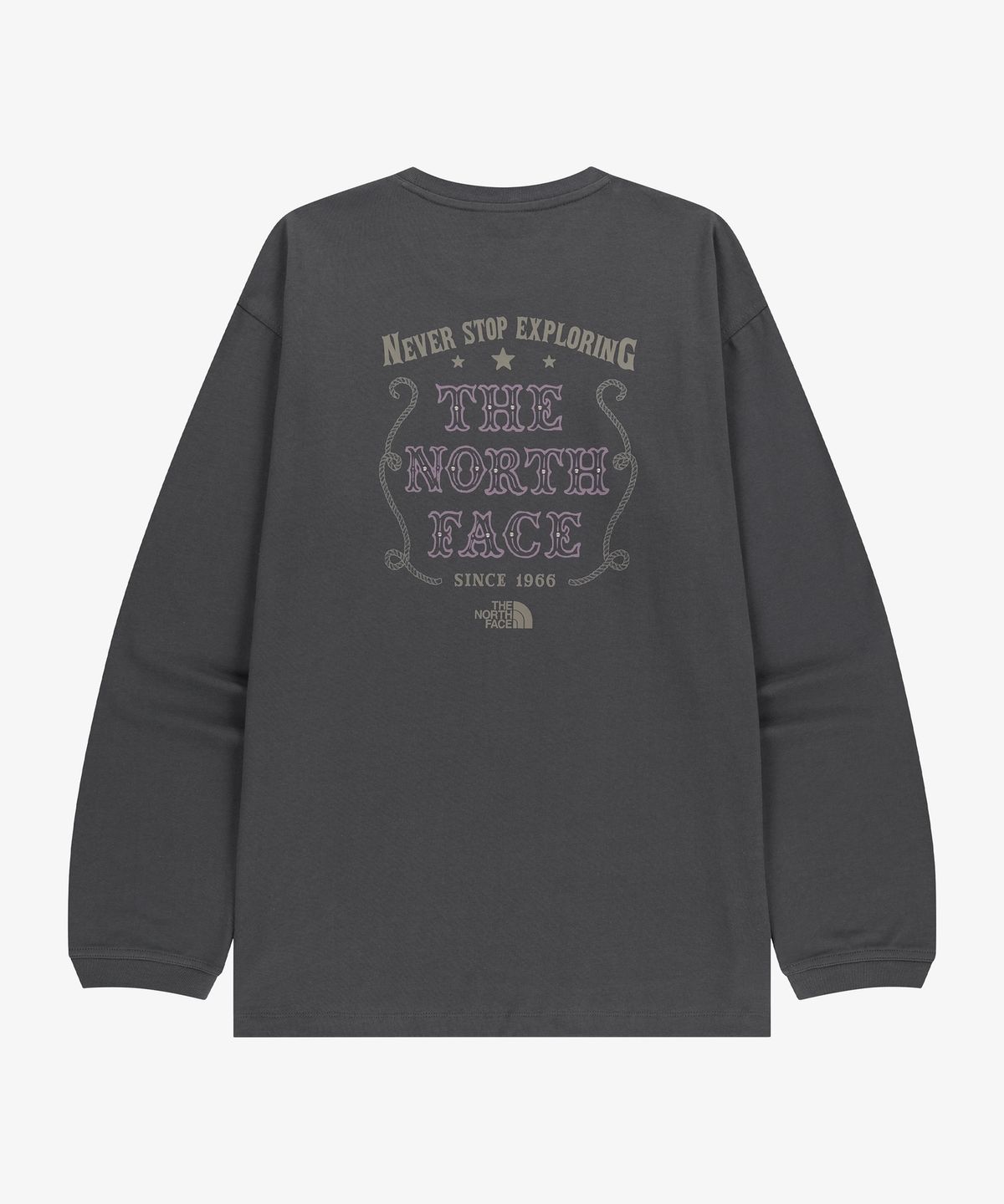 노스페이스(THE NORTH FACE) NT7TR51J 빈티지 긴팔 라운드티 DARK_GRAY