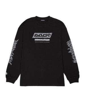빈티지 그래픽 롱 슬리브 티셔츠 [블랙]