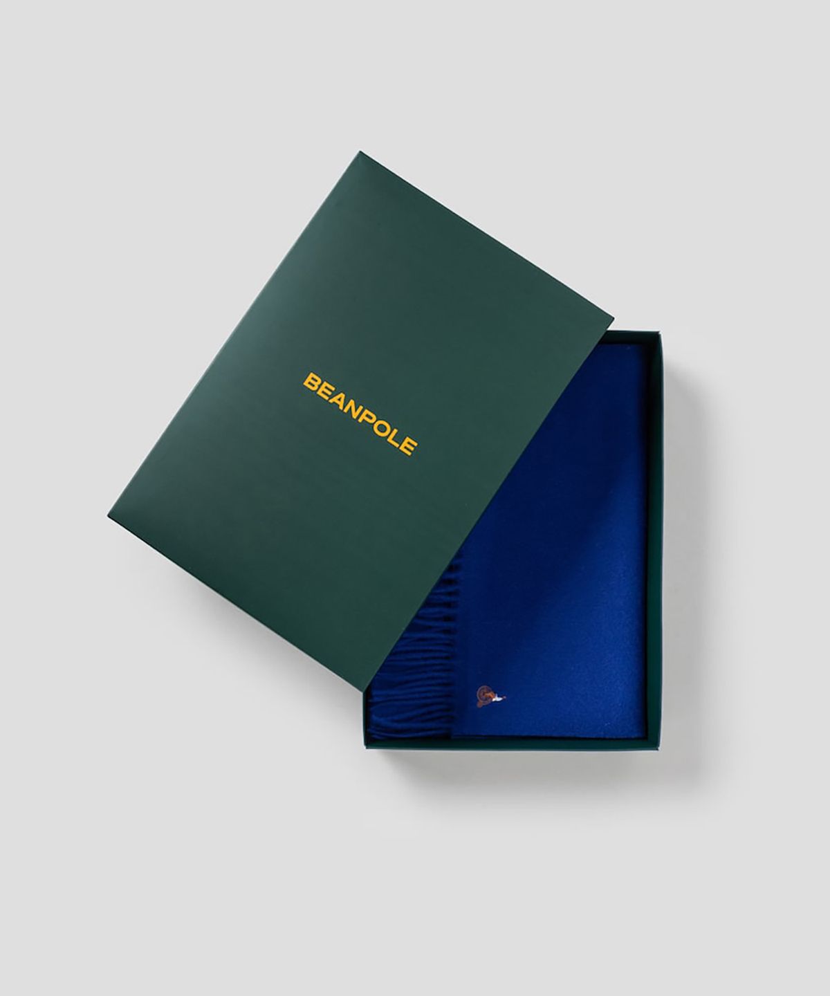 빈폴 액세서리(BEANPOLE ACCESSORY) 울 자전거 컬러자수 솔리드 머플러  블루
